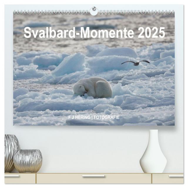 Svalbard-Momente (hochwertiger Premium Wandkalender 2025 DIN A2 quer), Kunstdruck in Hochglanz