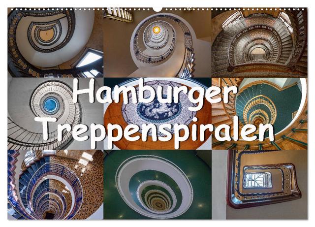 Hamburger Treppenspiralen (Wandkalender 2025 DIN A2 quer), CALVENDO Monatskalender