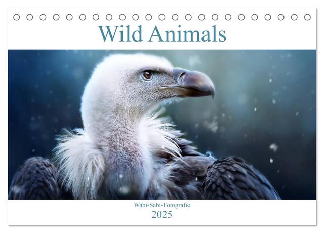 Wild Animals - Wilde Tiere (Tischkalender 2025 DIN A5 quer), CALVENDO Monatskalender