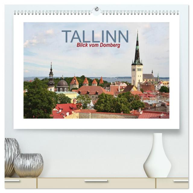 Tallinn Blick vom Domberg (hochwertiger Premium Wandkalender 2025 DIN A2 quer), Kunstdruck in Hochglanz