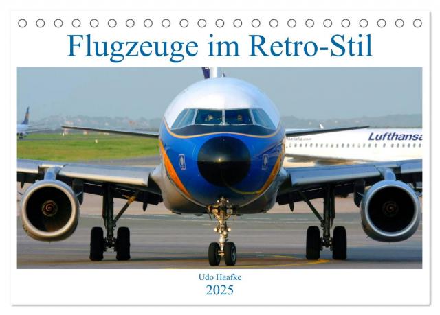 Flugzeuge im Retro-Stil (Tischkalender 2025 DIN A5 quer), CALVENDO Monatskalender