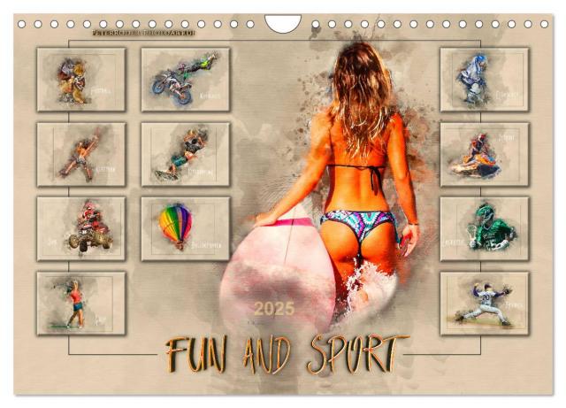 Fun and Sport (Wandkalender 2025 DIN A4 quer), CALVENDO Monatskalender