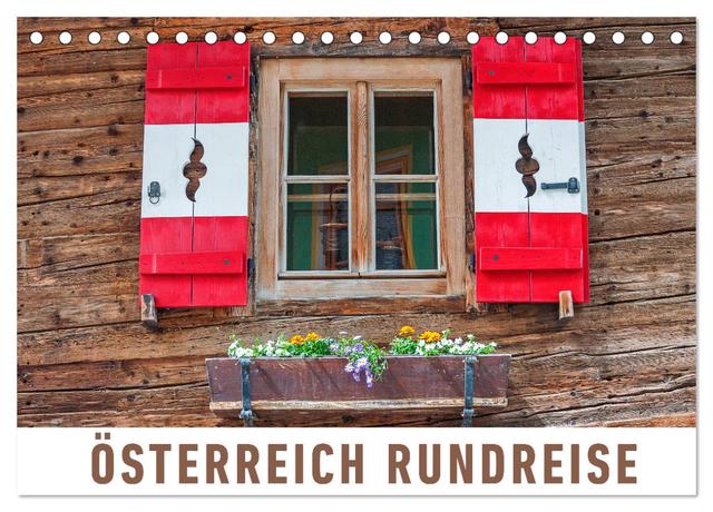 Österreich Rundreise (Tischkalender 2025 DIN A5 quer), CALVENDO Monatskalender
