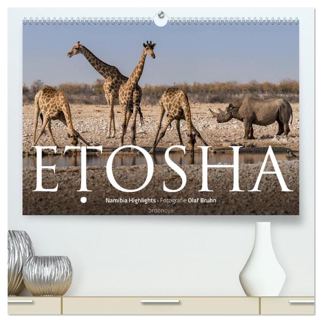 ETOSHA – Namibia Highlights (hochwertiger Premium Wandkalender 2025 DIN A2 quer), Kunstdruck in Hochglanz