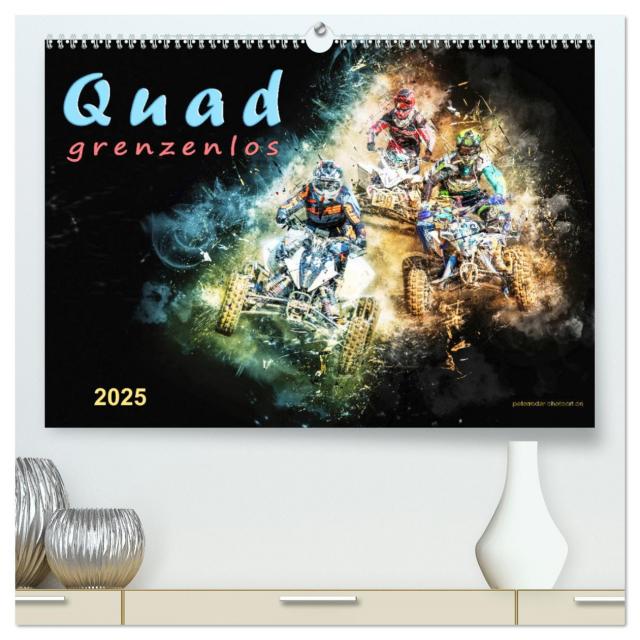 Quad grenzenlos (hochwertiger Premium Wandkalender 2025 DIN A2 quer), Kunstdruck in Hochglanz