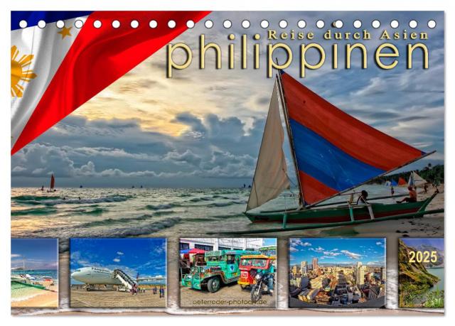 Reise durch Asien - Philippinen (Tischkalender 2025 DIN A5 quer), CALVENDO Monatskalender