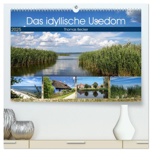 Das idyllische Usedom (hochwertiger Premium Wandkalender 2025 DIN A2 quer), Kunstdruck in Hochglanz