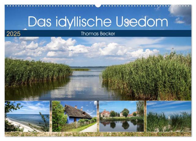 Das idyllische Usedom (Wandkalender 2025 DIN A2 quer), CALVENDO Monatskalender