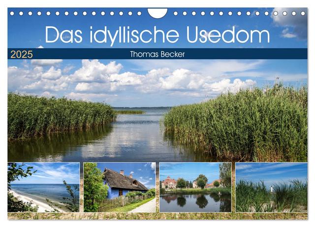 Das idyllische Usedom (Wandkalender 2025 DIN A4 quer), CALVENDO Monatskalender