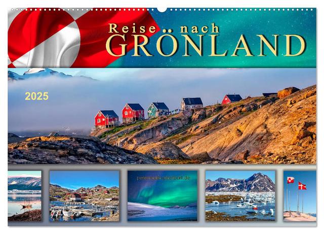 Reise nach Grönland (Wandkalender 2025 DIN A2 quer), CALVENDO Monatskalender