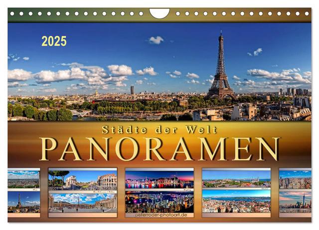 Städte der Welt, Panoramen (Wandkalender 2025 DIN A4 quer), CALVENDO Monatskalender