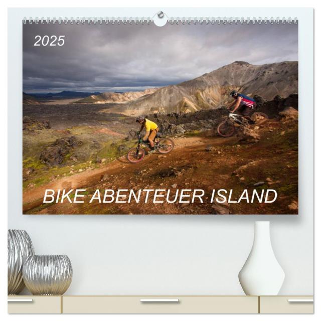 Bike Abenteuer Island (hochwertiger Premium Wandkalender 2025 DIN A2 quer), Kunstdruck in Hochglanz