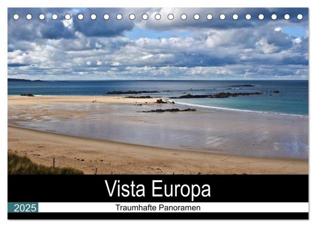 Vista Europa - Traumhafte Panoramen (Tischkalender 2025 DIN A5 quer), CALVENDO Monatskalender