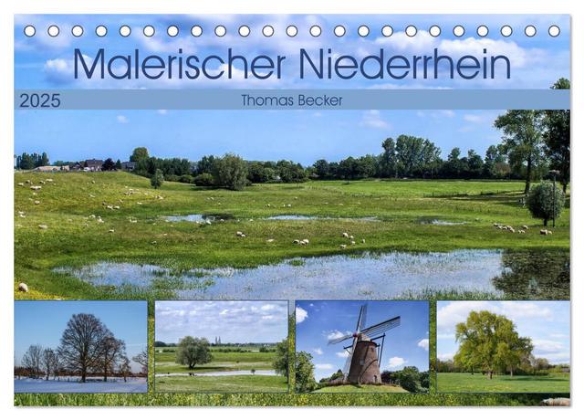 Malerischer Niederrhein (Tischkalender 2025 DIN A5 quer), CALVENDO Monatskalender