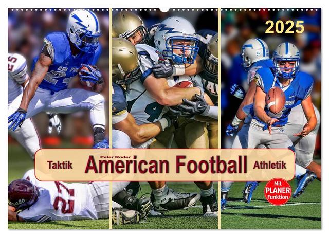 American Football - Taktik und Athletik (Wandkalender 2025 DIN A2 quer), CALVENDO Monatskalender