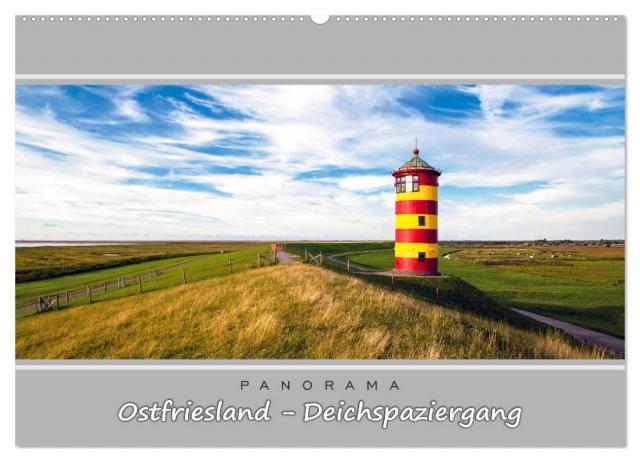 Ostfriesland - Deichspaziergang (Wandkalender 2025 DIN A2 quer), CALVENDO Monatskalender