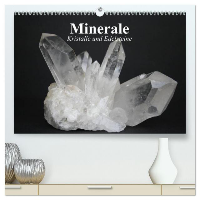 Minerale. Kristalle und Edelsteine (hochwertiger Premium Wandkalender 2025 DIN A2 quer), Kunstdruck in Hochglanz