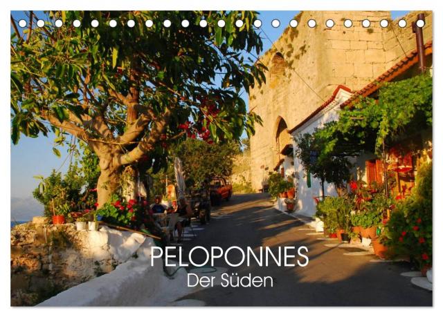Peloponnes - Der Süden (Tischkalender 2025 DIN A5 quer), CALVENDO Monatskalender
