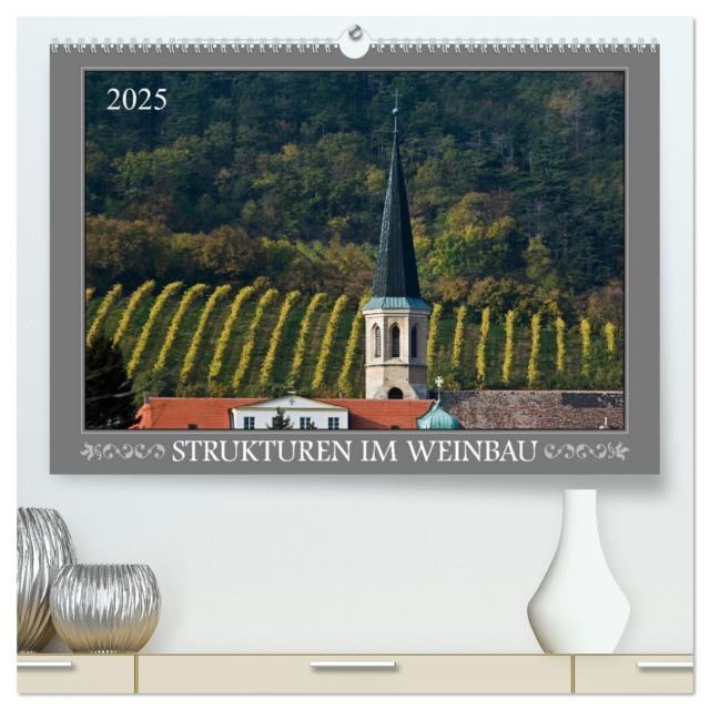 Strukturen im Weinbau (hochwertiger Premium Wandkalender 2025 DIN A2 quer), Kunstdruck in Hochglanz