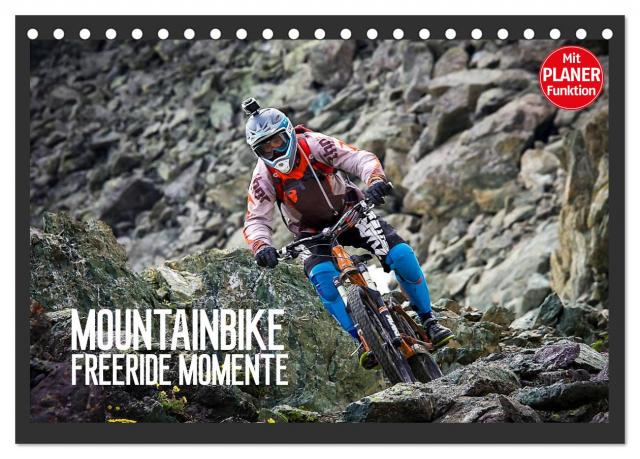 Mountainbike Freeride Momente (Tischkalender 2025 DIN A5 quer), CALVENDO Monatskalender
