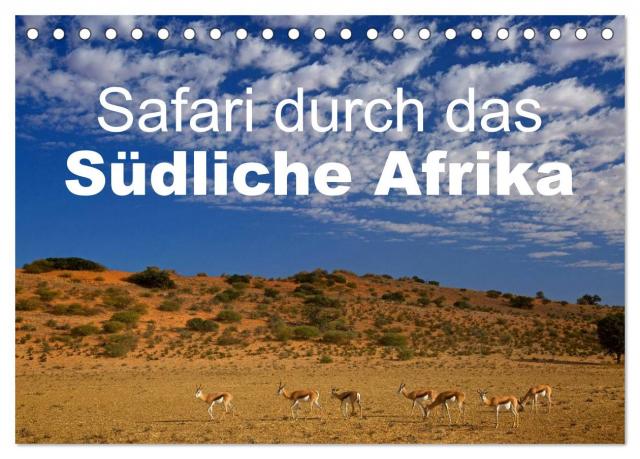 Safari durch das Südliche Afrika (Tischkalender 2025 DIN A5 quer), CALVENDO Monatskalender