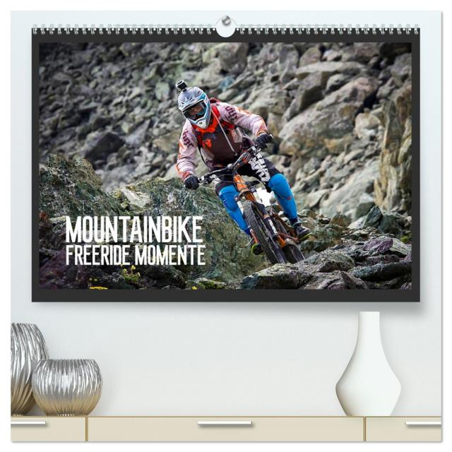 Mountainbike Freeride Momente (hochwertiger Premium Wandkalender 2025 DIN A2 quer), Kunstdruck in Hochglanz