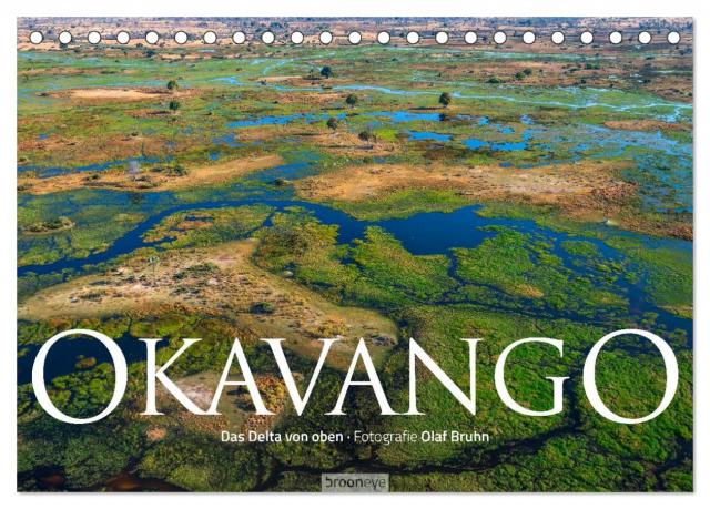 Okavango - Das Delta von oben (Tischkalender 2025 DIN A5 quer), CALVENDO Monatskalender