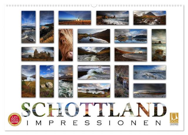 Schottland Impressionen (Wandkalender 2025 DIN A2 quer), CALVENDO Monatskalender