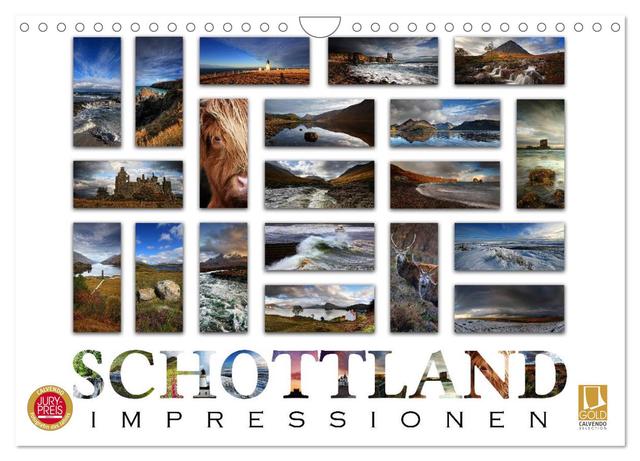 Schottland Impressionen (Wandkalender 2025 DIN A4 quer), CALVENDO Monatskalender