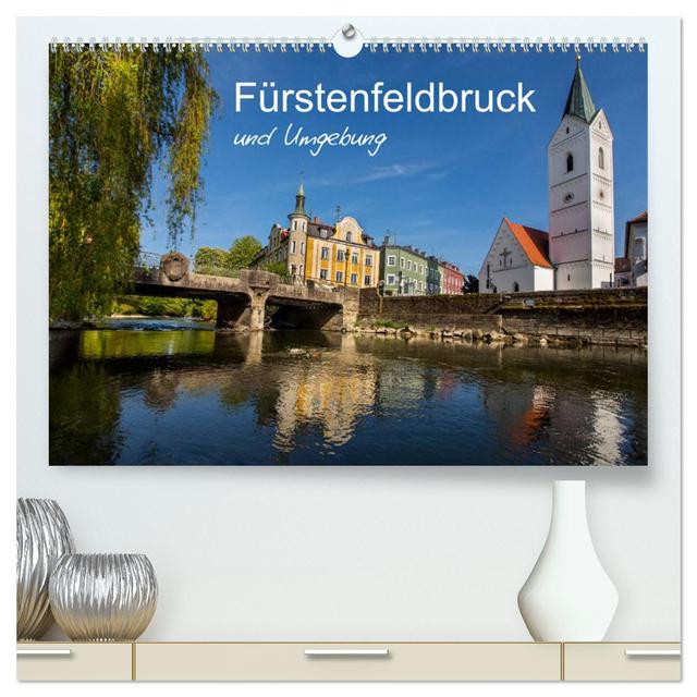 Fürstenfeldbruck und Umgebung (hochwertiger Premium Wandkalender 2025 DIN A2 quer), Kunstdruck in Hochglanz
