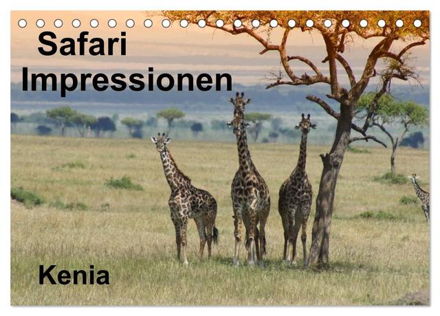 Safari Impressionen / Kenia (Tischkalender 2025 DIN A5 quer), CALVENDO Monatskalender