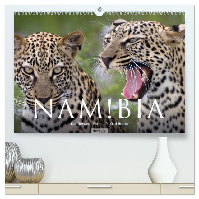 Namibia - Die Tierwelt (hochwertiger Premium Wandkalender 2025 DIN A2 quer), Kunstdruck in Hochglanz