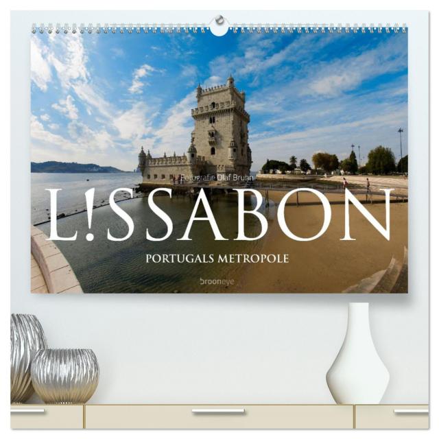 Lissabon – Portugals Metropole (hochwertiger Premium Wandkalender 2025 DIN A2 quer), Kunstdruck in Hochglanz