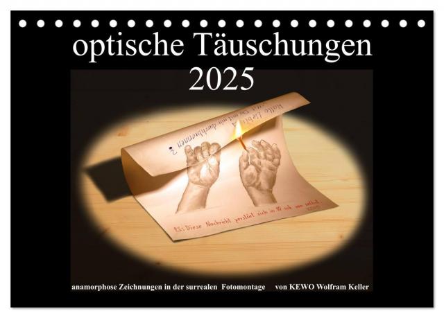optische Täuschungen 2025 (Tischkalender 2025 DIN A5 quer), CALVENDO Monatskalender