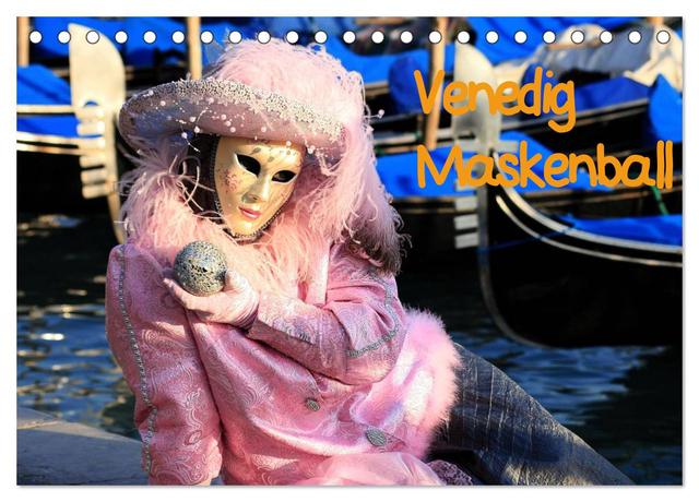 Venedig Maskenball (Tischkalender 2025 DIN A5 quer), CALVENDO Monatskalender