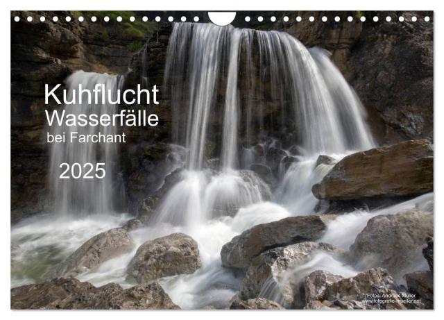 Kuhflucht Wasserfälle bei Farchant (Wandkalender 2025 DIN A4 quer), CALVENDO Monatskalender
