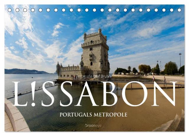 Lissabon – Portugals Metropole (Tischkalender 2025 DIN A5 quer), CALVENDO Monatskalender