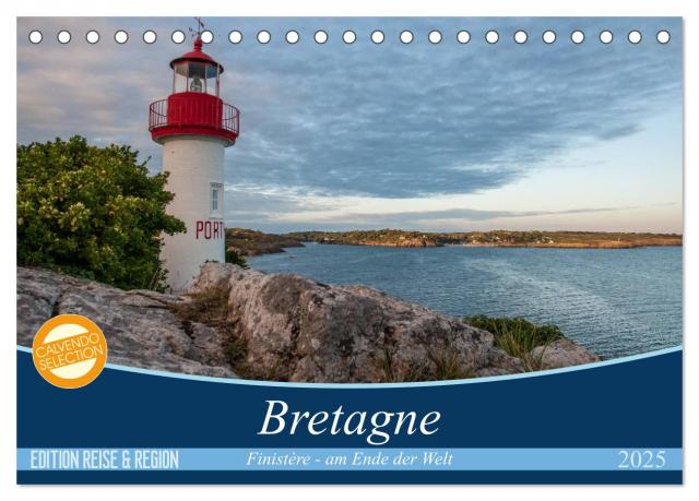 Bretagne: Finistère - am Ende der Welt (Tischkalender 2025 DIN A5 quer), CALVENDO Monatskalender