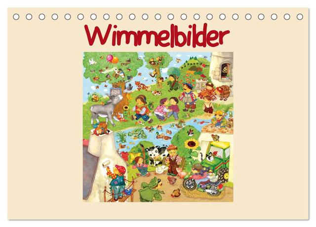 Wimmelbilder (Tischkalender 2025 DIN A5 quer), CALVENDO Monatskalender