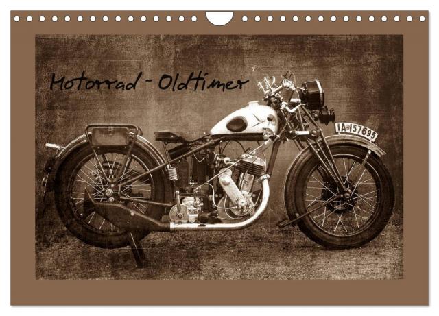 Motorrad Oldtimer (Wandkalender 2025 DIN A4 quer), CALVENDO Monatskalender