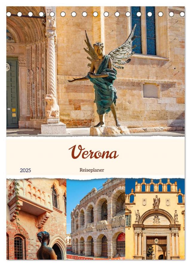 Verona - Reiseplaner (Tischkalender 2025 DIN A5 hoch), CALVENDO Monatskalender