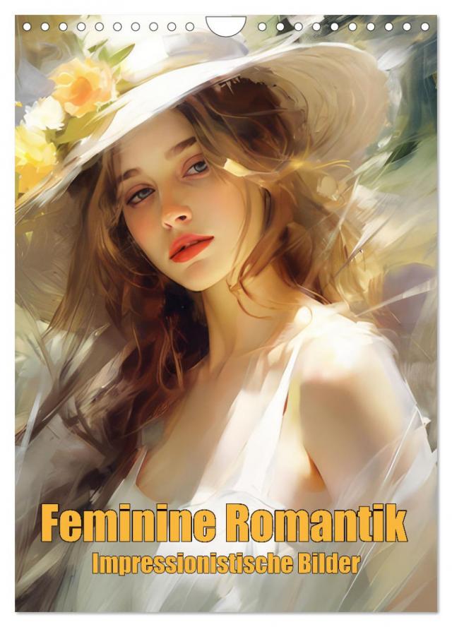 Feminine Romantik – Impressionistische Bilder (Wandkalender 2025 DIN A4 hoch), CALVENDO Monatskalender