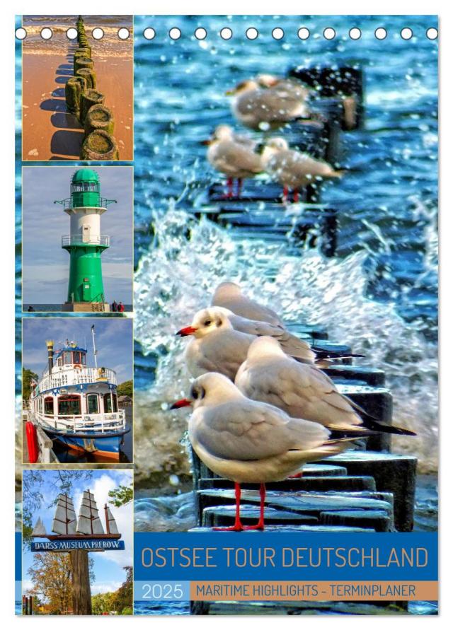 Ostsee Tour Deutschland - maritime Highlights (Tischkalender 2025 DIN A5 hoch), CALVENDO Monatskalender