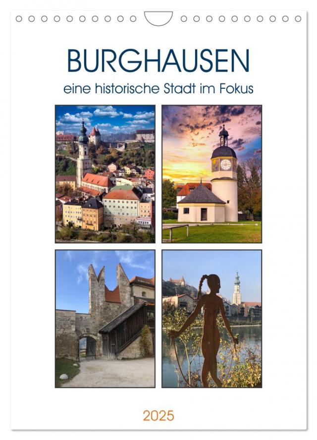 Burghausen, eine historische Stadt im Fokus (Wandkalender 2025 DIN A4 hoch), CALVENDO Monatskalender