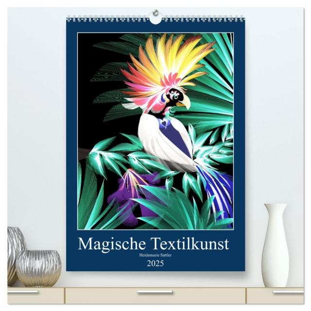 Magische Textilkunst (hochwertiger Premium Wandkalender 2025 DIN A2 hoch), Kunstdruck in Hochglanz