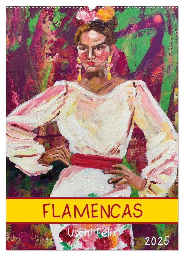 FLAMENCAS (Wandkalender 2025 DIN A2 hoch), CALVENDO Monatskalender