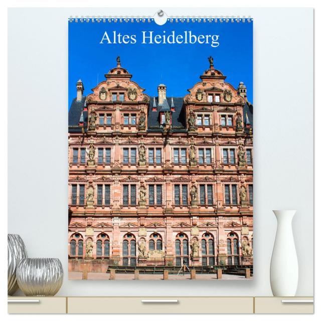 Altes Heidelberg (hochwertiger Premium Wandkalender 2025 DIN A2 hoch), Kunstdruck in Hochglanz