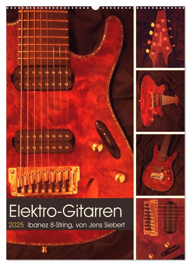 Elektro-Gitarren (Wandkalender 2025 DIN A2 hoch), CALVENDO Monatskalender