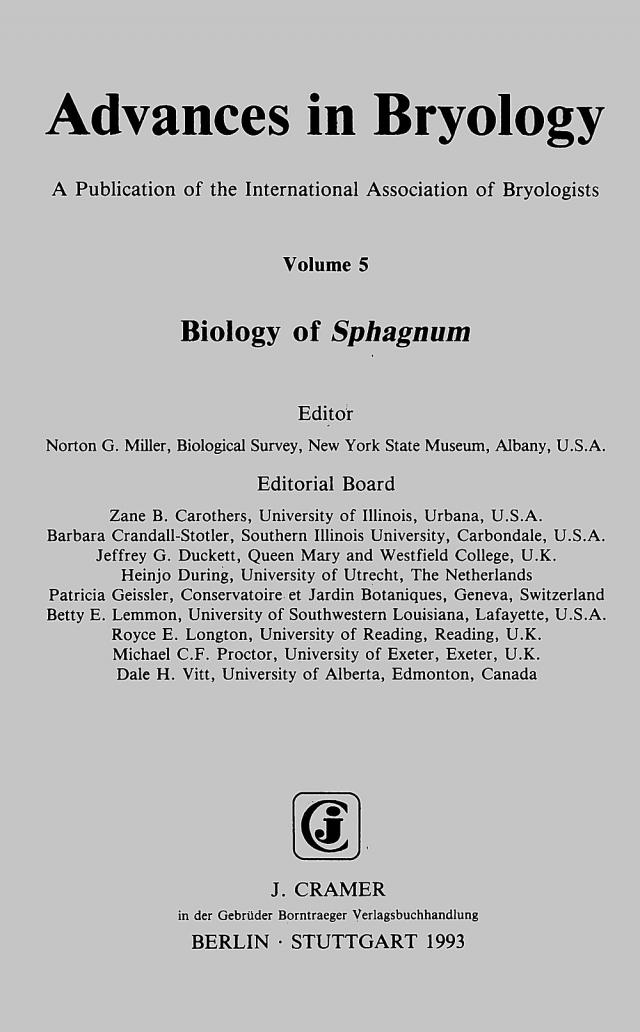 Biology of Sphagnum