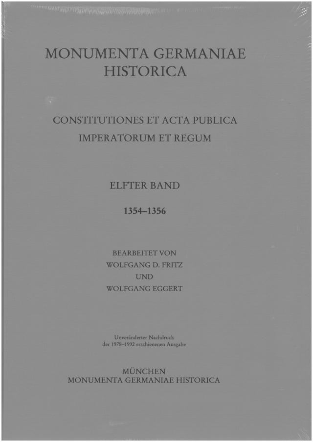 Constitutiones et acta publica imperatorum et regum (1354-1356)